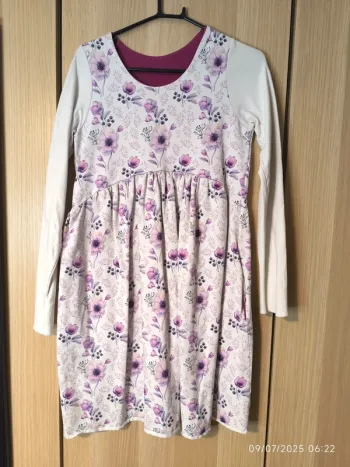 Robe rose fleuri (L - 40/42)