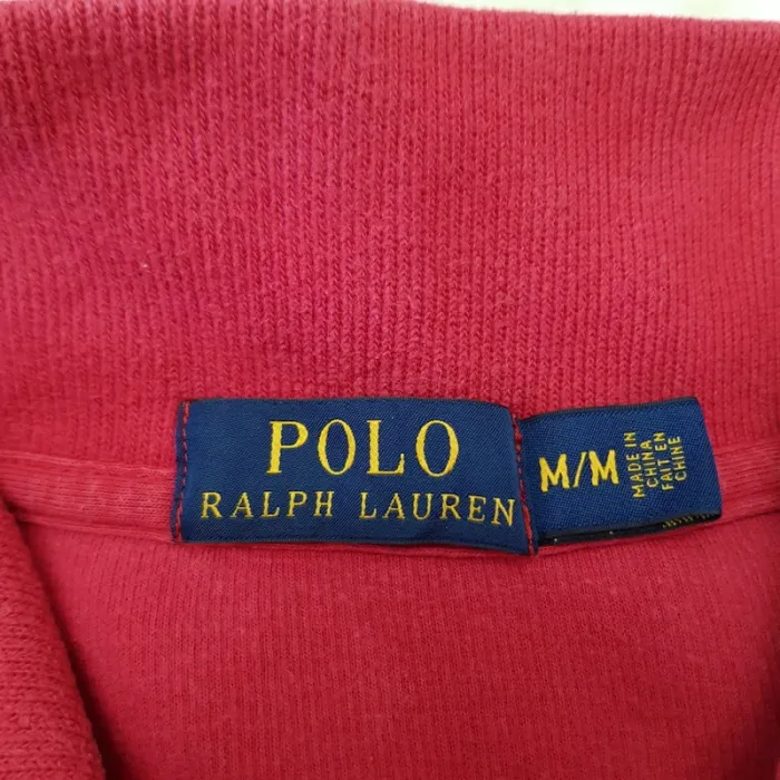 Pull Camionneur half demi zip Ralph Lauren M Rouge - photo numéro 5