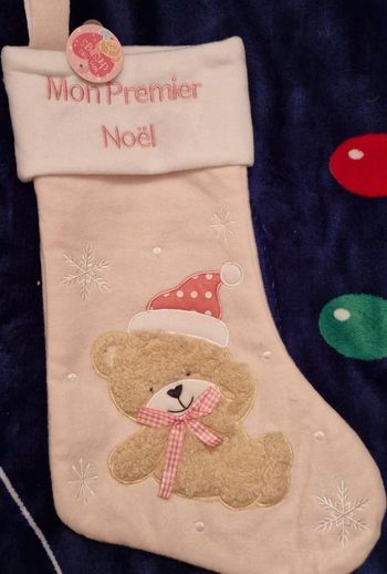 Chaussette " mon premier Noël " fille