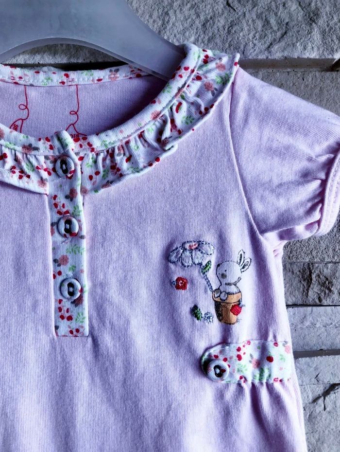 SERGENT MAJOR - NEW - LOT 2 BARBOTEUSES BÉBÉ FILLE FLEURS, LAPINS & COEUR 1M - photo numéro 4