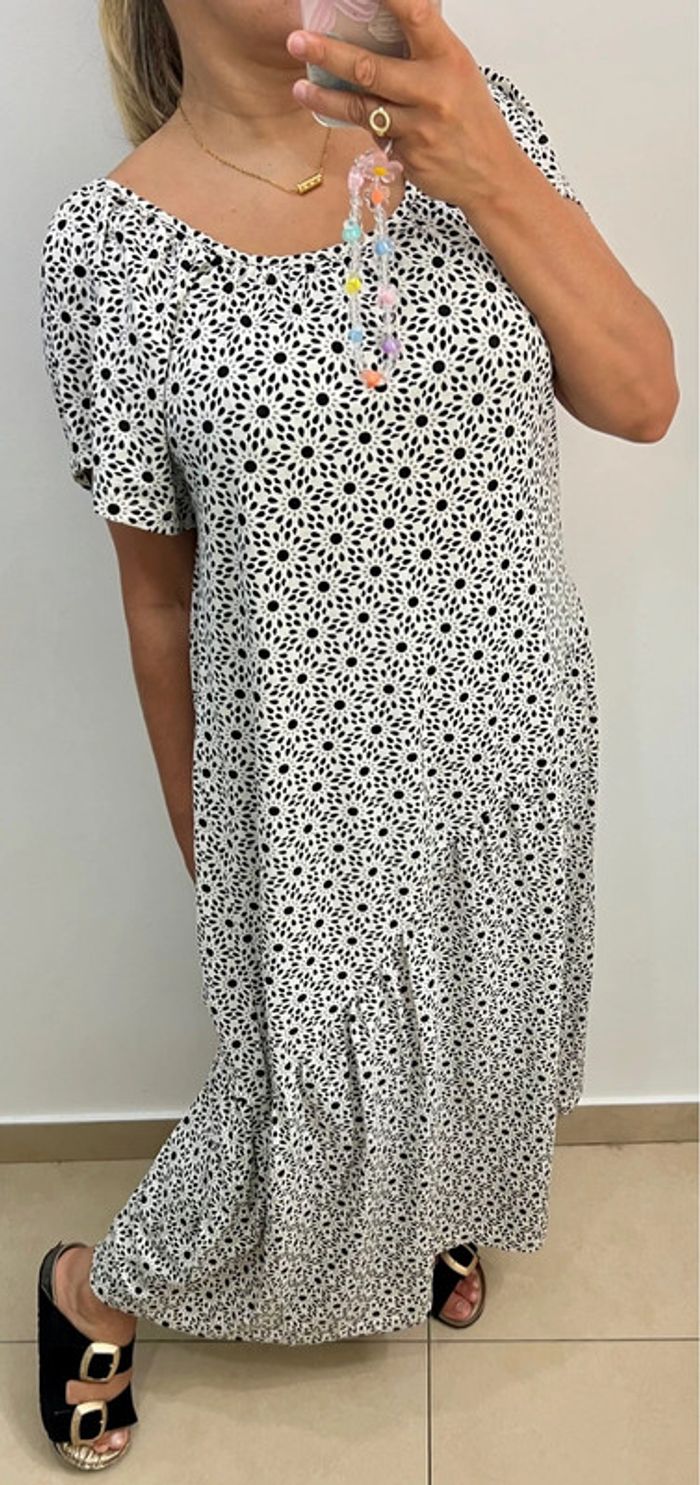 🖤Robe ample longue imprimée Taille M - photo numéro 4