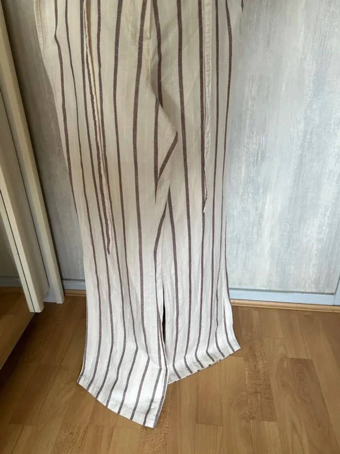 Pantalon, crème en lin - photo numéro 4
