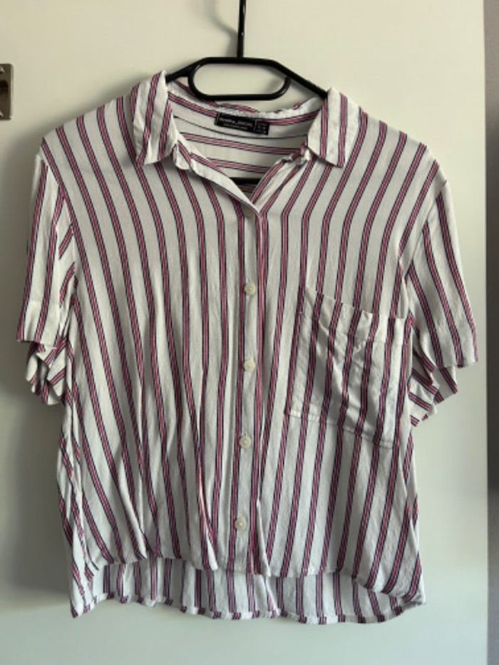 Chemise manche courte à rayures