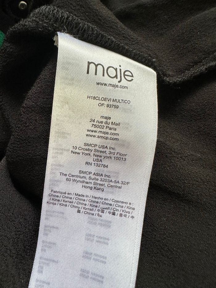 Chemise brodée verte et noire Cloevi Maje T2 38 M - photo numéro 9
