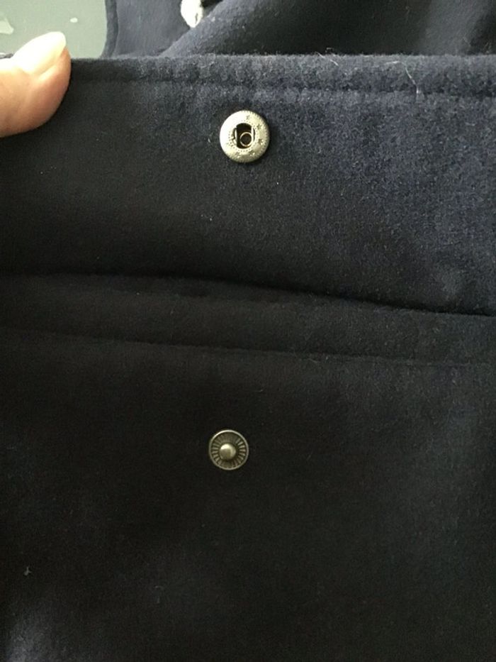 Duffle-coat à capuche 50% laine taille XS colorie marine marque Roamers&Seekers - photo numéro 5