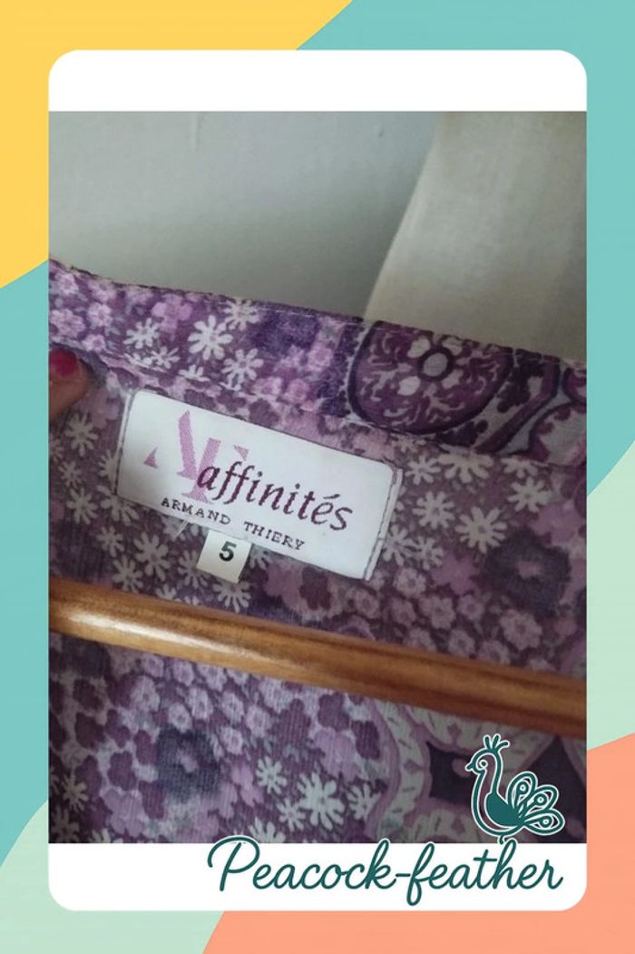 Blouse violette transparente T5 3/4 - photo numéro 4