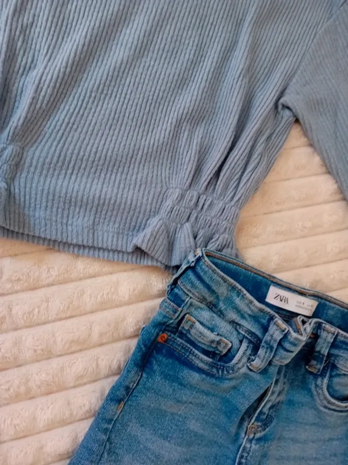 Ensemble fille pull+skinny 6ans 💙🩵 - photo numéro 5