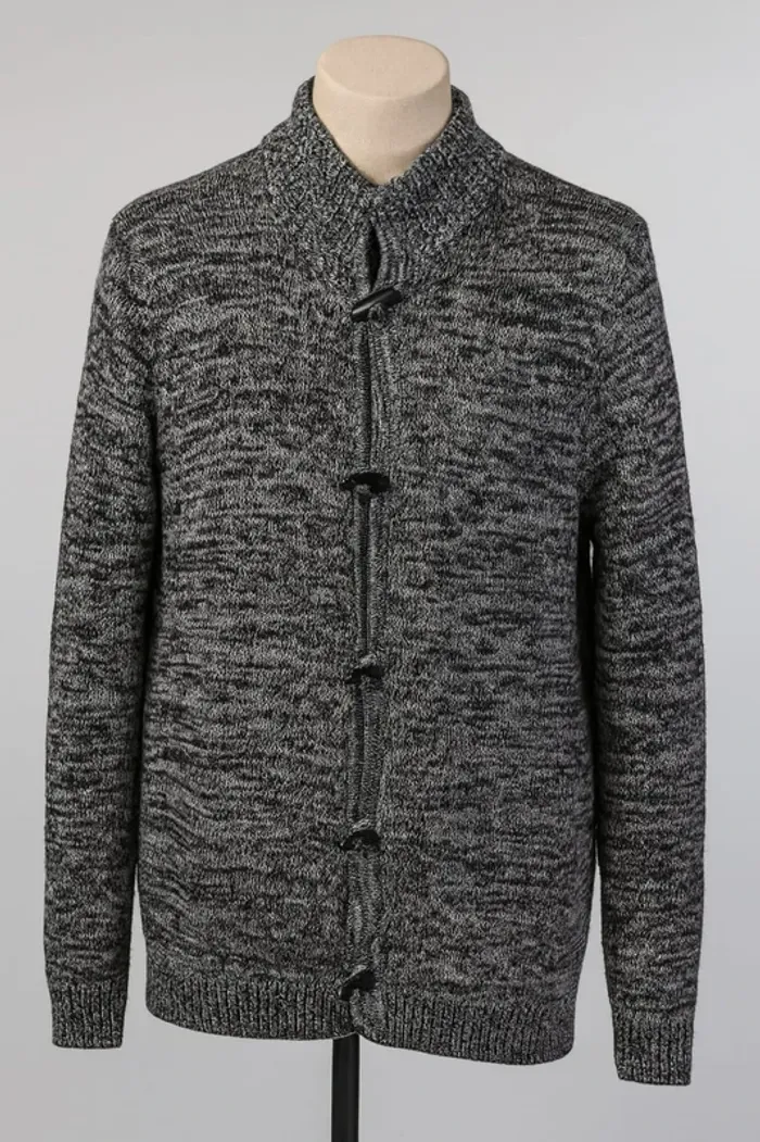 Gilet avec col noir chiné gris NPO Taille L - photo numéro 2