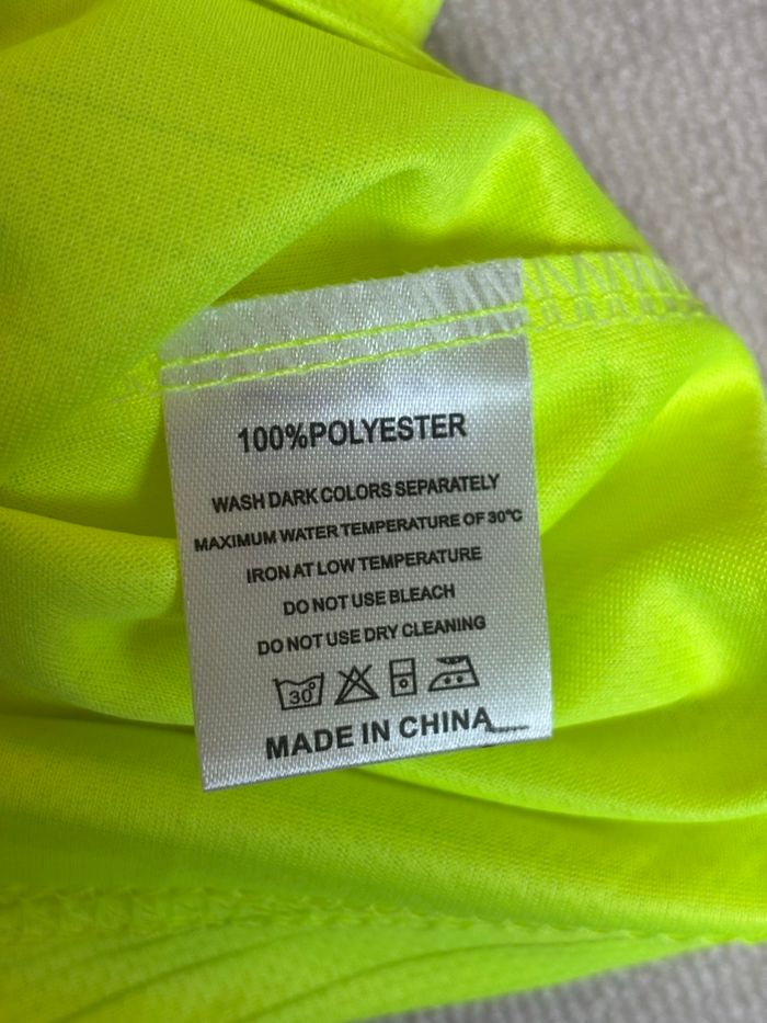 T-shirt sport jaune fluo running neuf avec étiquette - photo numéro 6