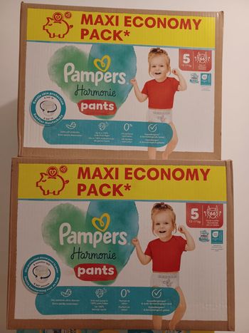 2 cartons Pampers harmonie Pants MaxiEcoPack Taille 5 - pack de 66 couches