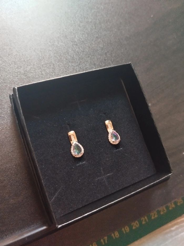 Boucles d'oreilles vintage avec coffret cadeau - photo numéro 4