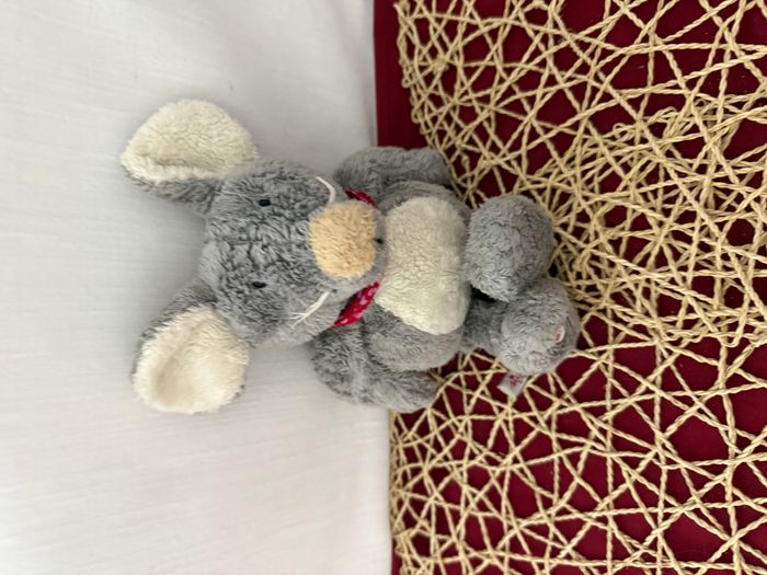 Peluche souris SIGIKID beige bandana - photo numéro 2