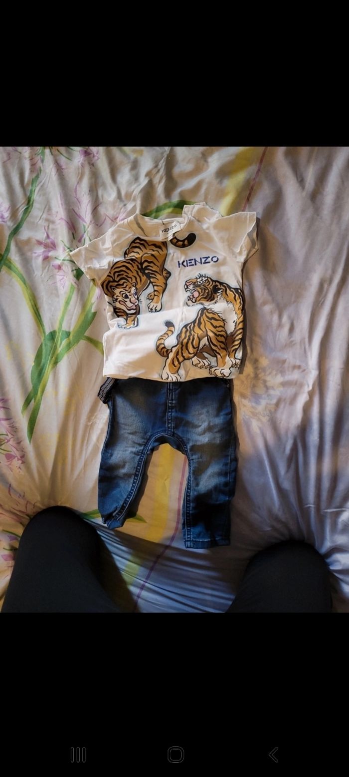 Lot t shirt kenzo et jean