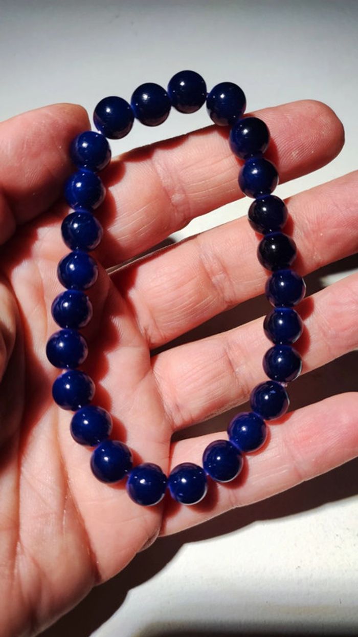 Bracelet pierres bleu roy