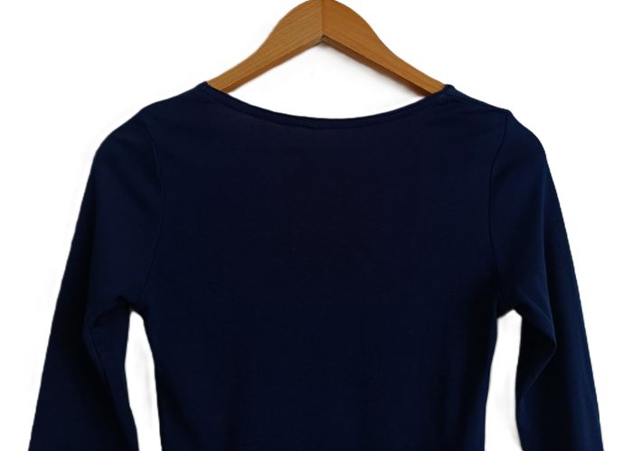 T shirt bleu marine à manches longues. Camaïeu. Taille 34 /36 - photo numéro 5