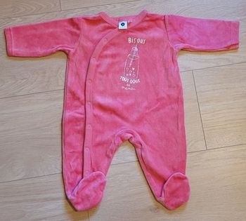 Pyjama velours rose 3M