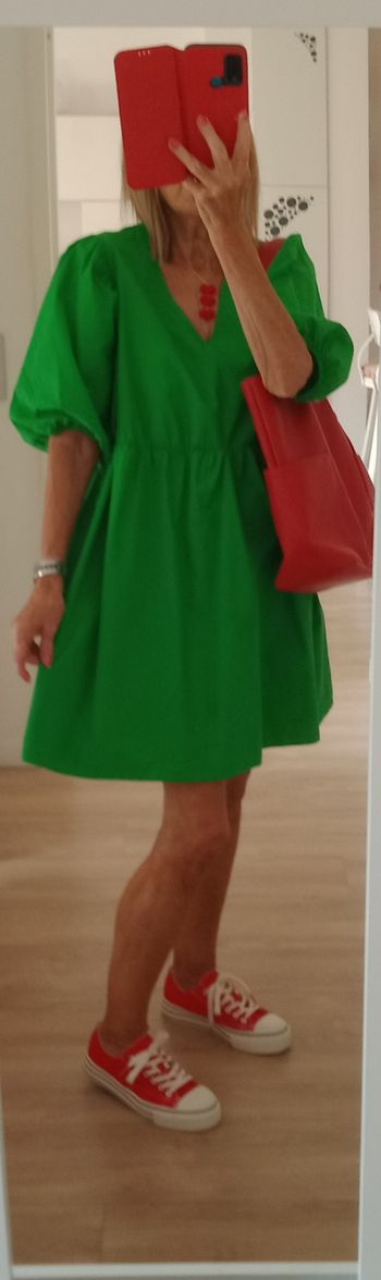 Robe courte coton vert Primark