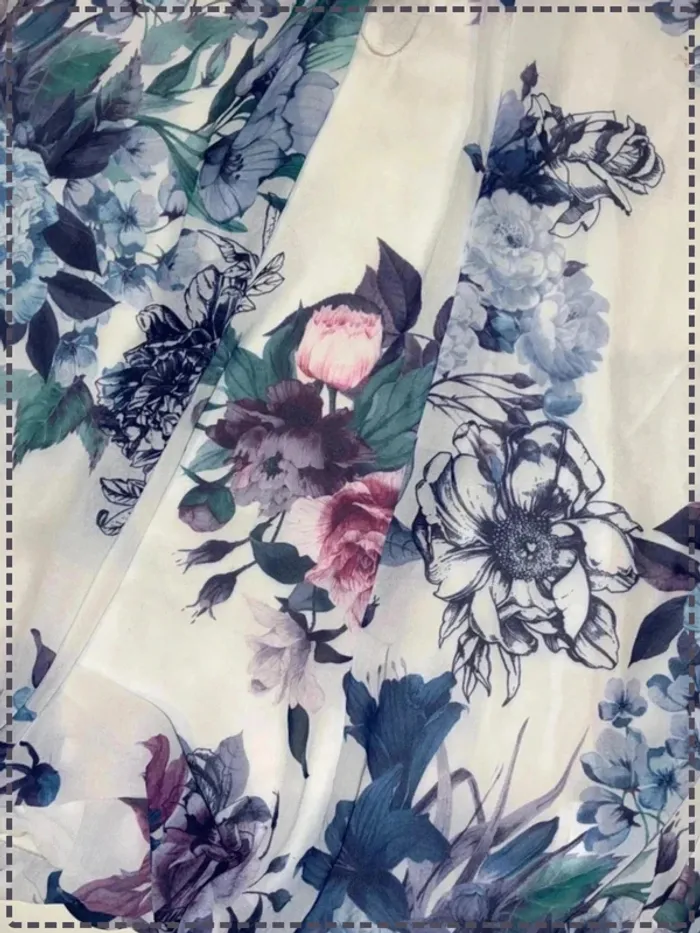 Top blanc à fleurs colorées – Taille M – Guijeano - photo numéro 2
