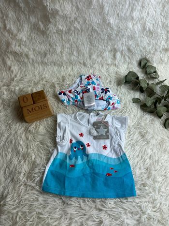 T-shirt et maillot de bain Tuc Tuc taille 3-6 mois