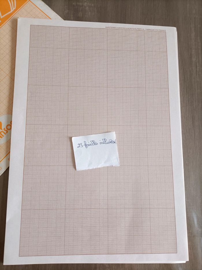 23 feuilles papiers millimétré Canson - photo numéro 2