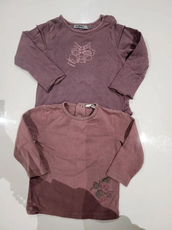 Lot 2 manches longues fille