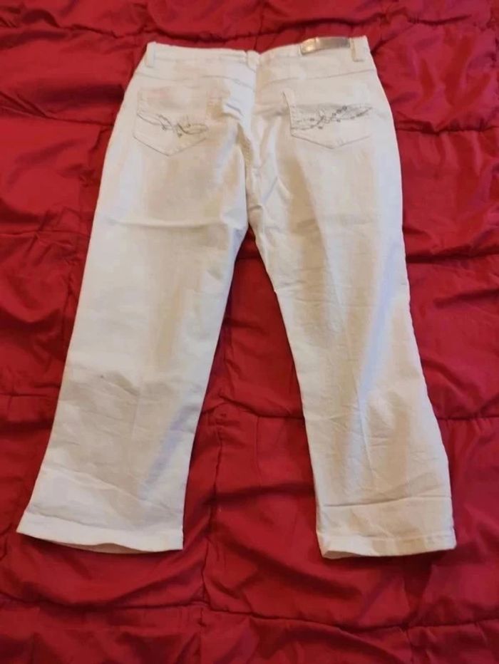 Pantacourt Blanc Via28 Taille 42 - photo numéro 4