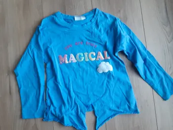 Tshirt manches longues pailleté sequins multicolore nuage
