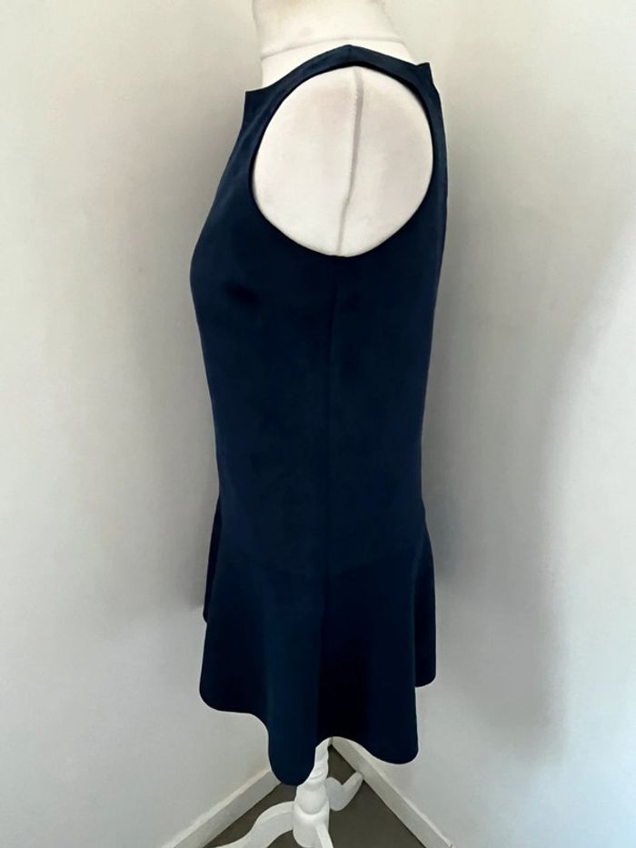 Robe bleue daim doux mango S neuve - photo numéro 4