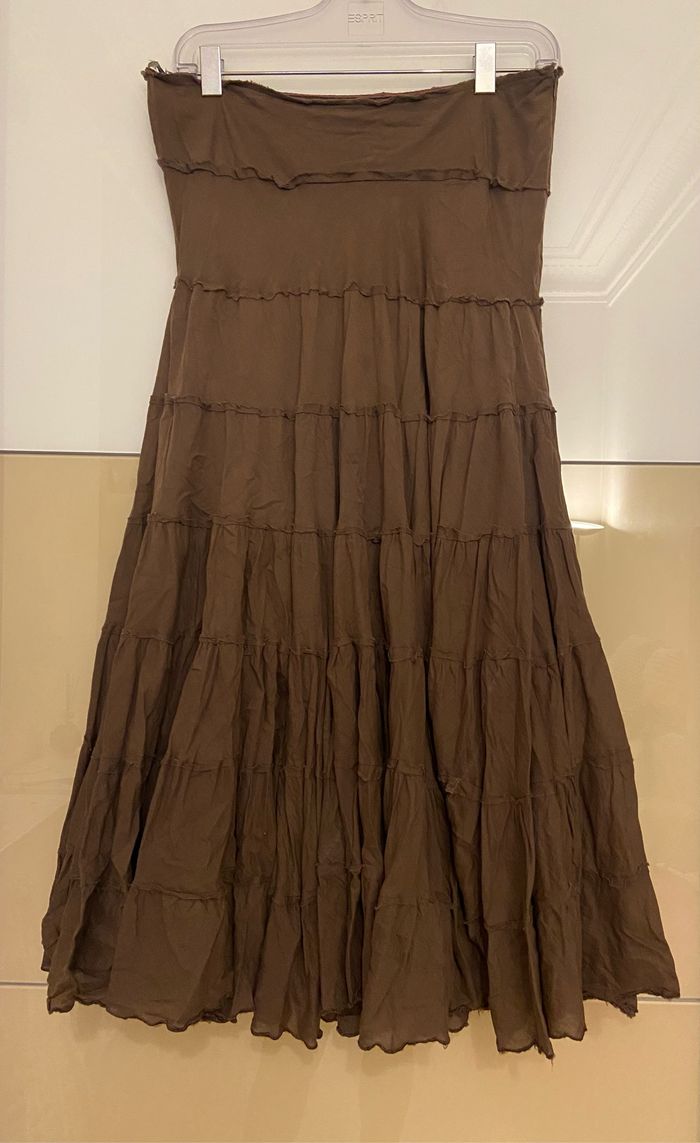 Jupe longue marron 40