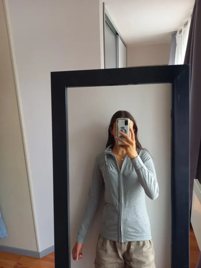 Veste zippée grise