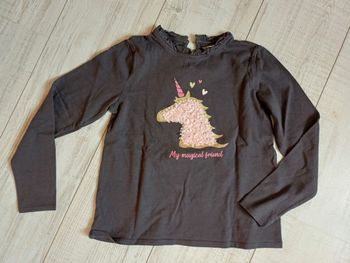 T shirt manches longues  licorne 10 ans