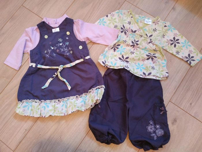 2 ensembles fille 6 mois