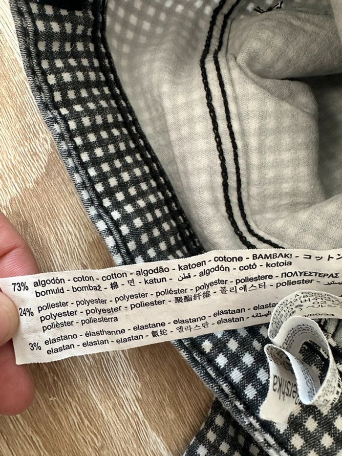 Pantalon imprimé vichy noir et blanc Bershka - photo numéro 7