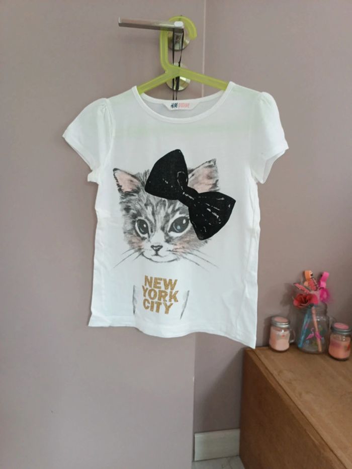 Tee-shirt chat HetM taille 8 ans
