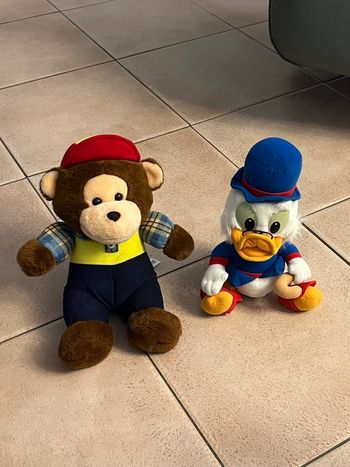 2 peluches Vintage Disney Donald