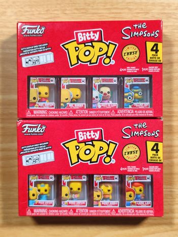 Lot 2 Boîtes Bitty Pop! The Simpsons - 8 Figurines dont 2 CHASE Rare
