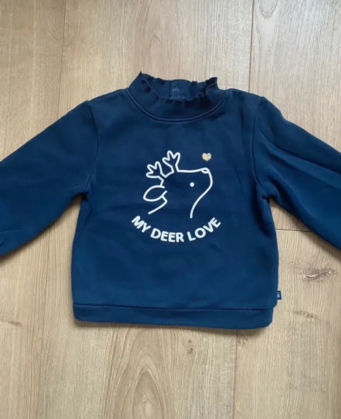 Joli sweat avec petit renne  « My deer love »
