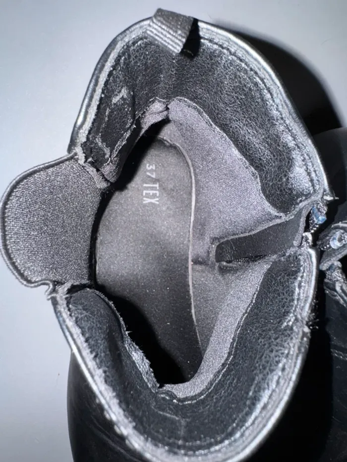 Bottines noires à fermeture éclair Marque Tex pointure 37 - photo numéro 4