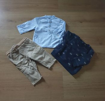 💚 E9nsemble sweat chemise pantalon 9 mois Kiabi #emyfleury_9moisgarçon