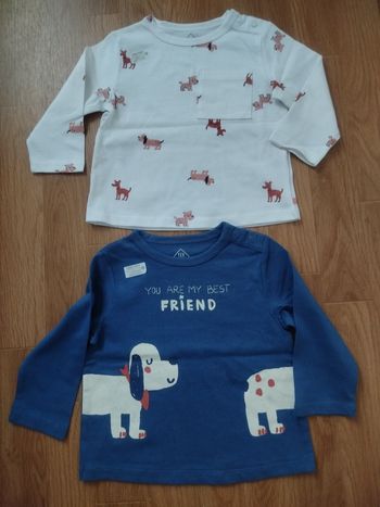 Lot de 2 Tee shirt Long manche