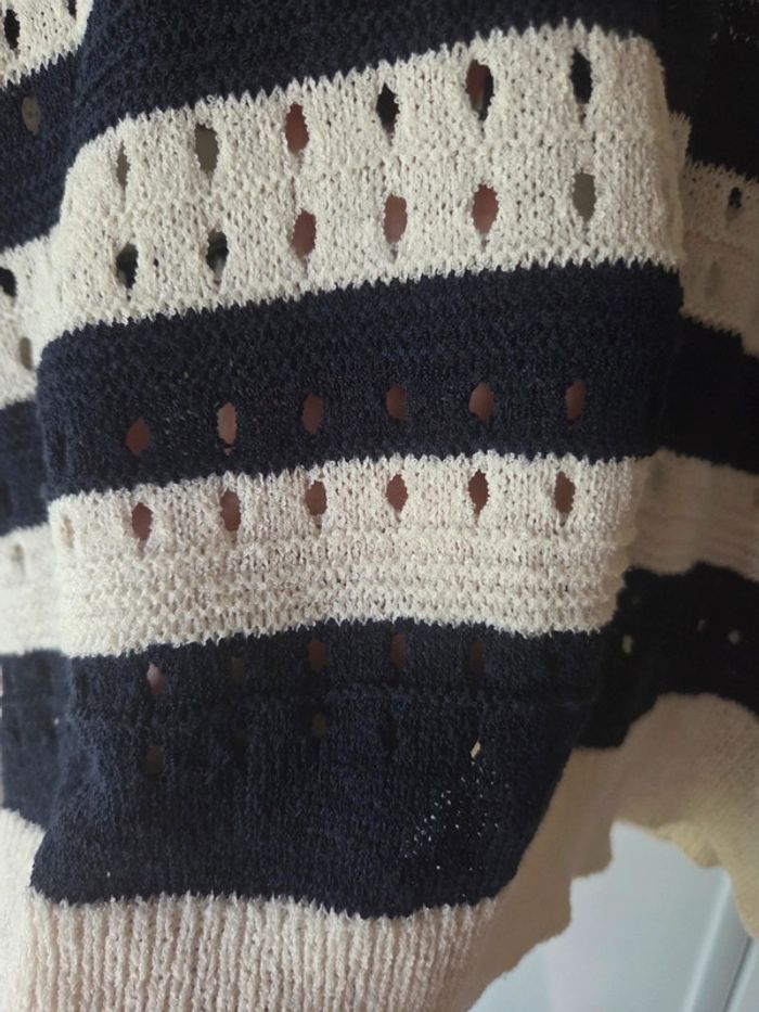 Pull fin en maille style marinière - photo numéro 7