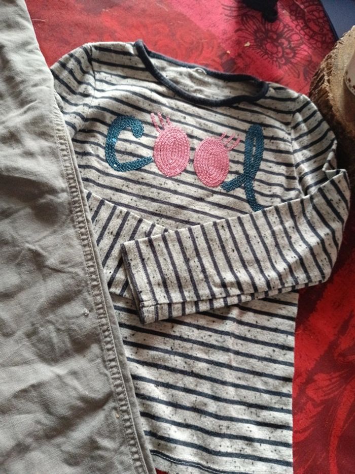 Jean + tee-shirt ML 6ans - photo numéro 2