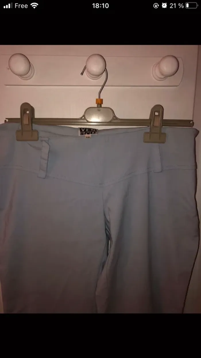 pantalon bleu clair pastel - photo numéro 6