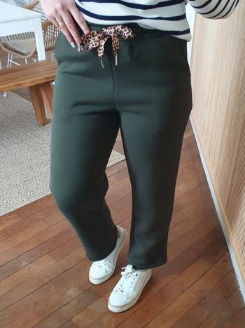 Pantalon jogging molletonné kaki Taille unique