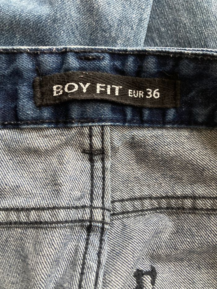 jeans droit troué coupe boy fit - photo numéro 6