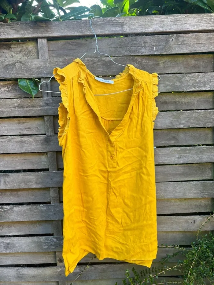 Blouse jaune Promod – Taille estimée L 40/42 – Très bon état - photo numéro 3