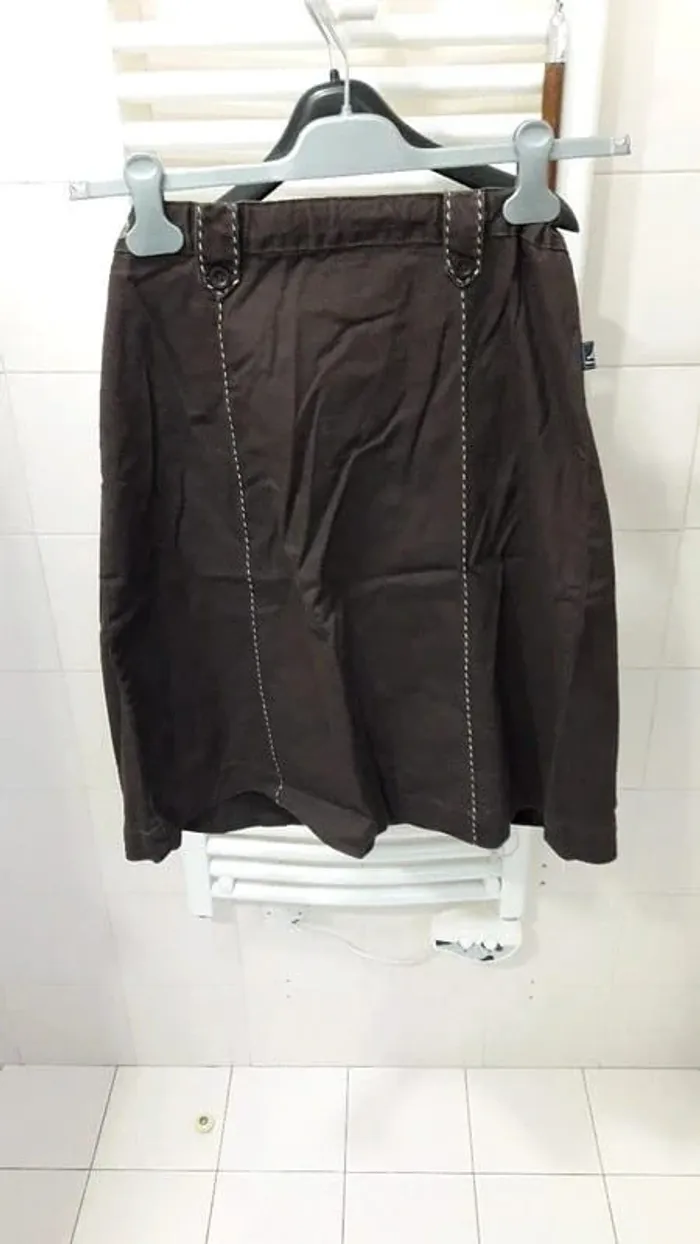 Jupe en coton marron taille 42 - photo numéro 2