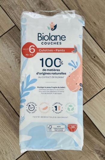 3 paquets de couches biolane taille 6