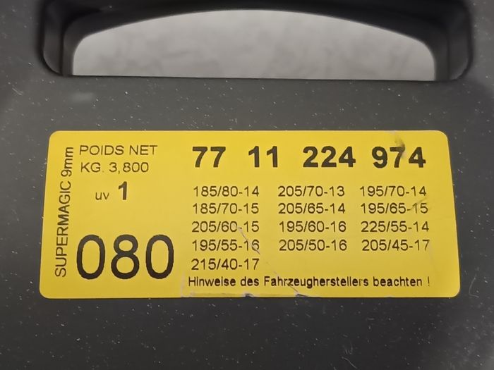 Chaînes À Neige Automatiques Standard 9 Mm Taille 80 Renault 7711224974 - photo numéro 2