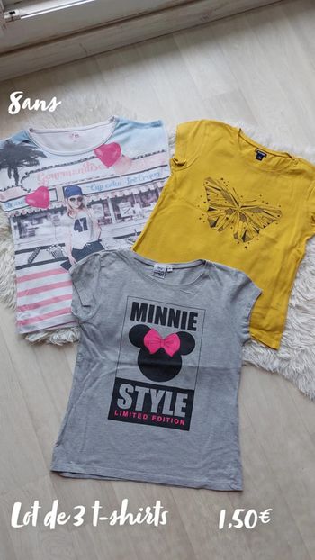 Lot de 3 t-shirts 8 ans